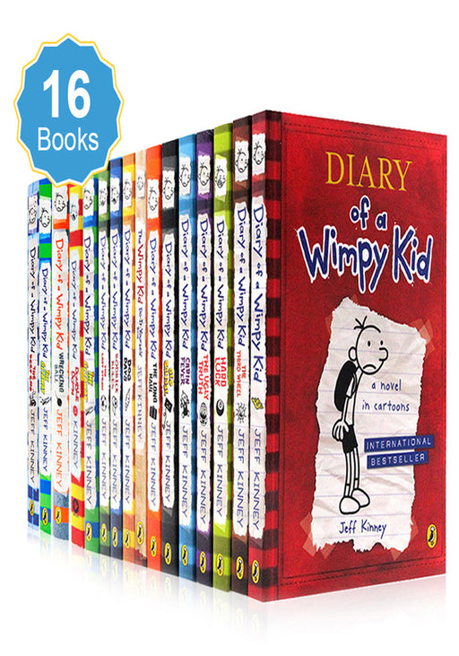 Diary of a Wimpy kid Series 1 - 16 Books Collection Set by Jeff Kinney